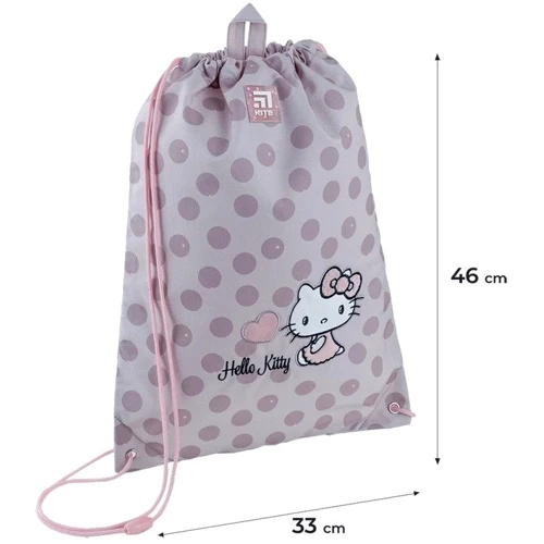 Сумка для взуття Kite 600M Hello Kitty-1 (HK24-600M-1): Особливості Петля для удобного подвешивания, Мягкая утяжка по периметру