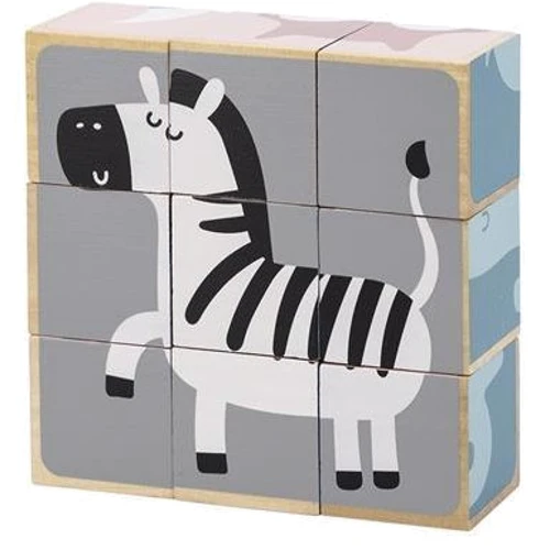 Дерев'яні кубики-пазл Viga Toys PolarB Звірята (44024) фото 8