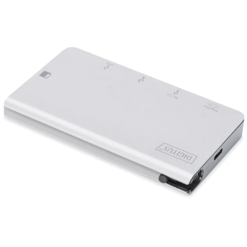 Адаптер Digitus Adapter USB-C to HDMI+2xUSB+USB-C+SD+TF Silver (DA-70867): Додаткові роз'єми USB OTG, SD+TF Card