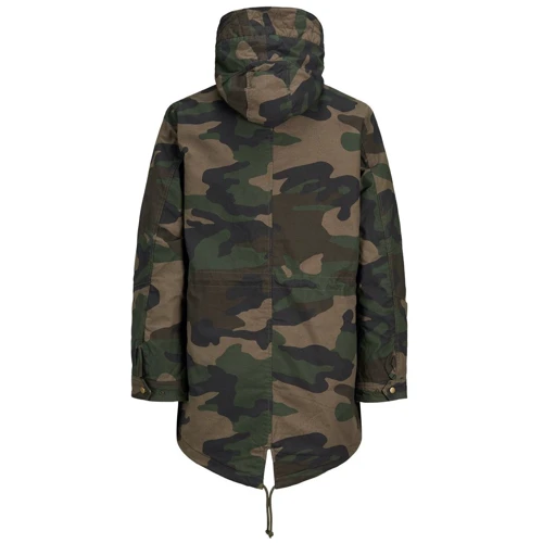 Парка Jack & Jones 23829901 46 зеленая демисезон с капюшоном: Длина рукава Длинный