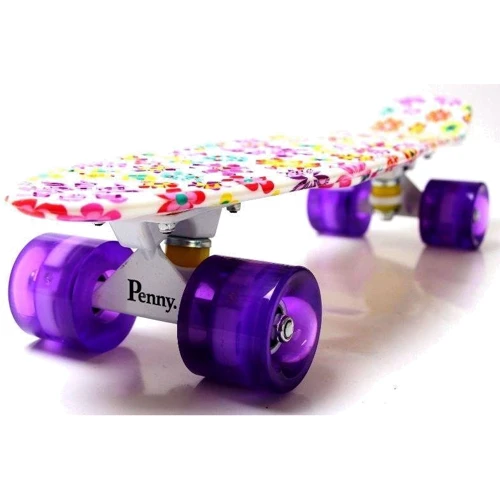 Penny Board Violet Flowers Светящиеся колеса