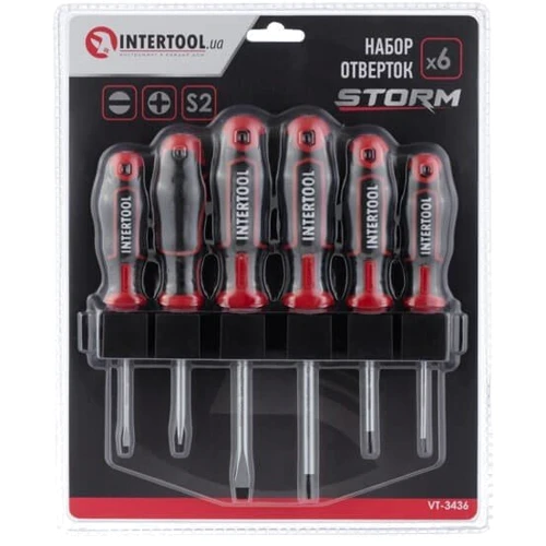 Набор отверток Intertool (VT-3436): Назначение набора Для домашнего использования