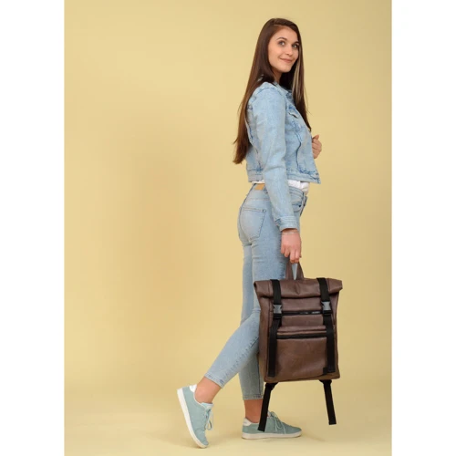 Женский рюкзак Sambag RollTop Zard коричневый (24238061): Страна производитель Украина
