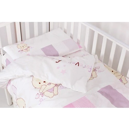 Сменная постель 3 эл. Twins Dolce Друзья зайчики 3060-D-002, pink, розовая