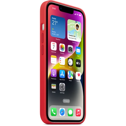 Чехол для iPhone Apple iPhone 14 Silicone Case with MagSafe - (PRODUCT)RED (MW5U3ZE/A): Цвет красный