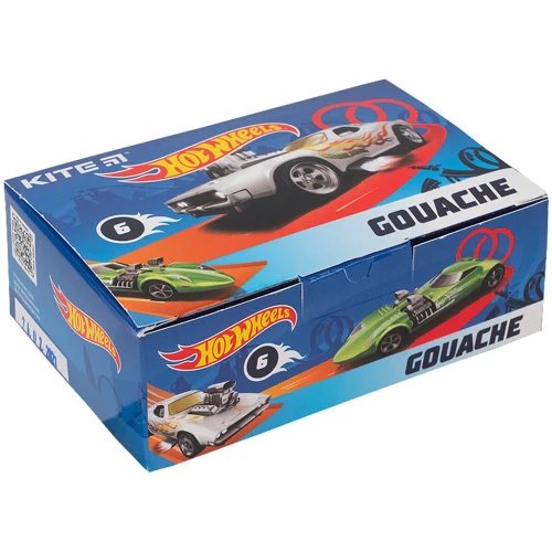 Гуаш Kite Hot Wheels 6 кольорів (HW21-062)