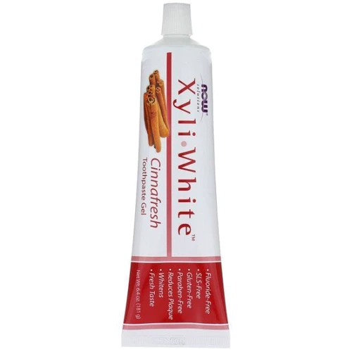 Now Foods Solutions Xyliwhite Toothpaste Gel Cinnafresh Зубна гель-паста зі смаком кориці 181 g: Призначення Свіжість дихання, Від зубного нальоту, Відбілювання, Очищення