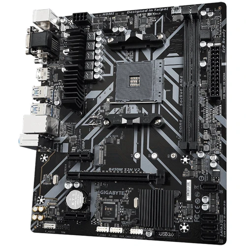 GIGABYTE B450M S2H V2: Роз'єми на задній панелі USB 3.2 Gen 1, USB 2.0