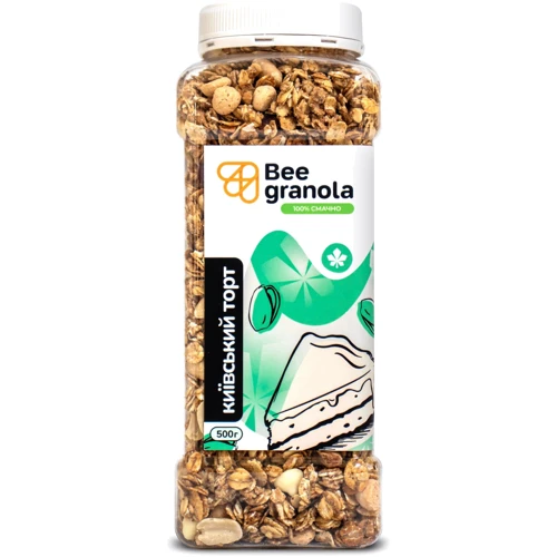 Гранола Bee Granola Київський торт 500 г: Вага нетто 500 г