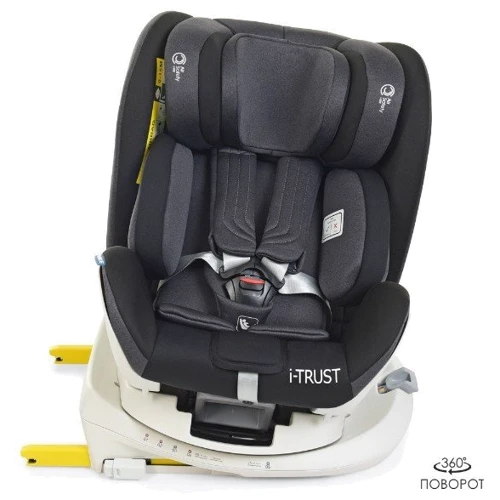 Автокресло El Camino (0-36кг) ME 1081 I-TRUST 360 ISOFIX (grey): Внутренние ремни 5-ти точечные, с мягкими накладками