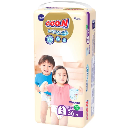 Трусики-подгузники GOO.N Premium Soft для детей 12-17 кг, 5 (XL), 36 шт фото 8
