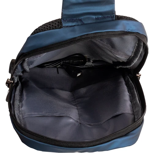 Мужская сумка-слинг Valiria Fashion синяя (3DETAU6522-6): Тип ручки Плечевой ремень, Без ручки