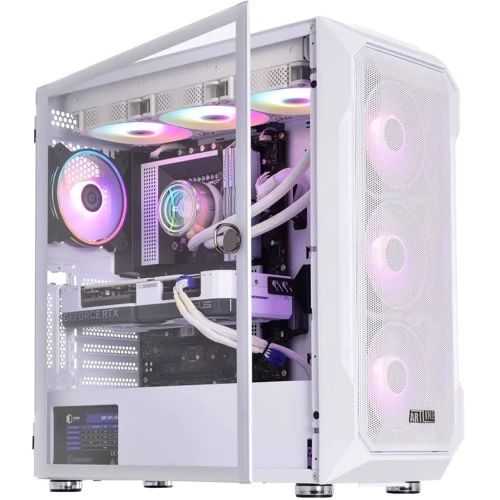 Персональный компьютер (ПК) ARTLINE Overlord X83WHITE Windows 11 Home (X83WHITEv33Win): Процессор AMD 8-core Ryzen 7 7700 3.8-5.3GHz