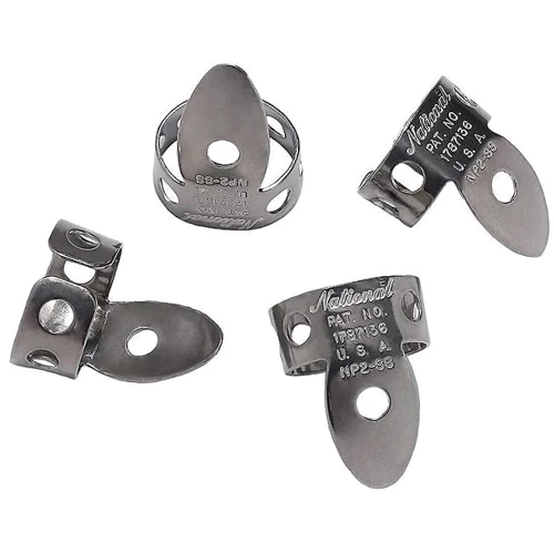 Медиатор Набор медиаторов PLANET WAVES National Pick Variety Pack - Finger and Thumb Picks 6 Pack Stainless Steel: Толщина  Средние (0.66 - 0.73 мм)