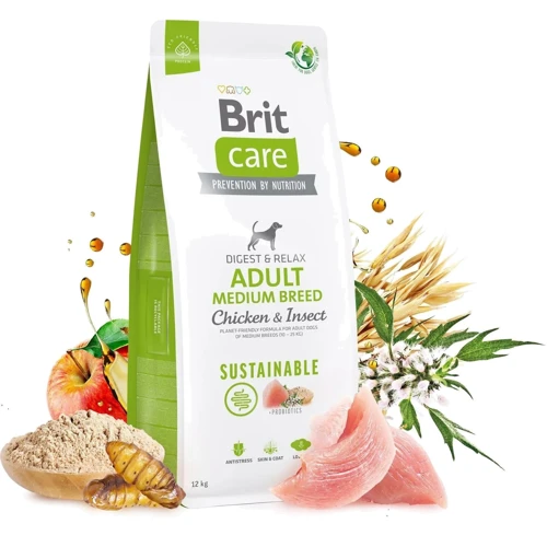Сухой корм Brit Care Dog Sustainable Adult Medium Breed для собак весом 10/25кг 3кг (8595602558698): Порода Средние