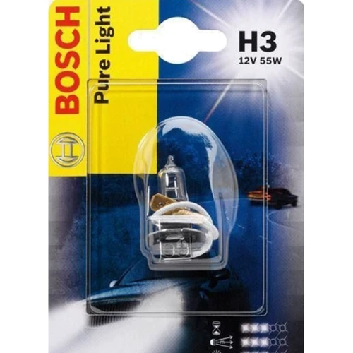 Галогенная автолампа Bosch H3 Pure Light Standart 12V 55W (1987301006)