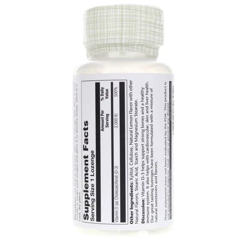 Solaray Vitamin D3, 2000. UI, Nature Lemon, 60 Lozenges (SOR79645): Форма випуску Таблетки для розсмоктування
