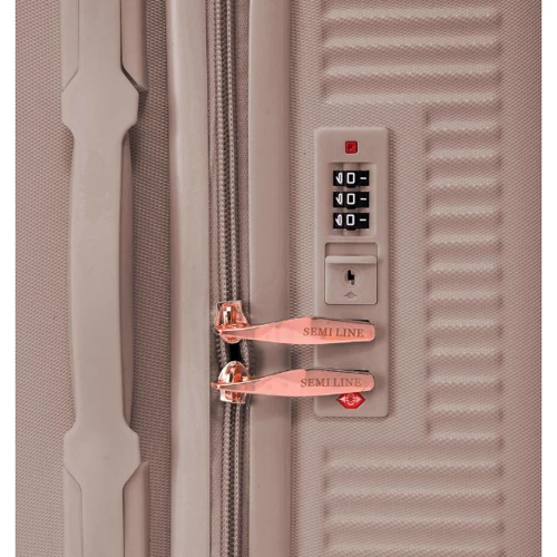 Чемодан Semi Line 28" (L) Champagne шампань (T5666-5): Застежка Молния