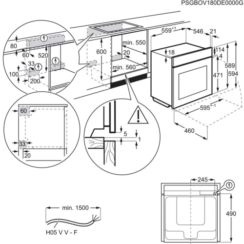 Духовой шкаф электрический Electrolux EEB4433POX: Класс энергопотребления A