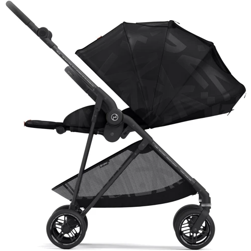 Прогулочная коляска Cybex Melio Real Black с бампером (522002631): Материал колес полиуретан