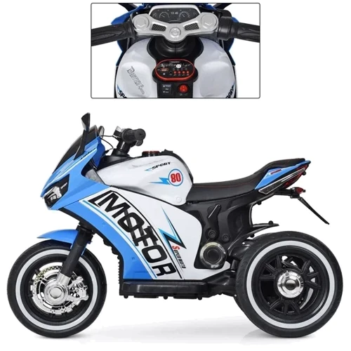 Детский электромотоцикл 3 колесный Bambi Racer Ducati синий (M 4053L-4): Рекомендуемый возраст от 3 лет до 8 лет