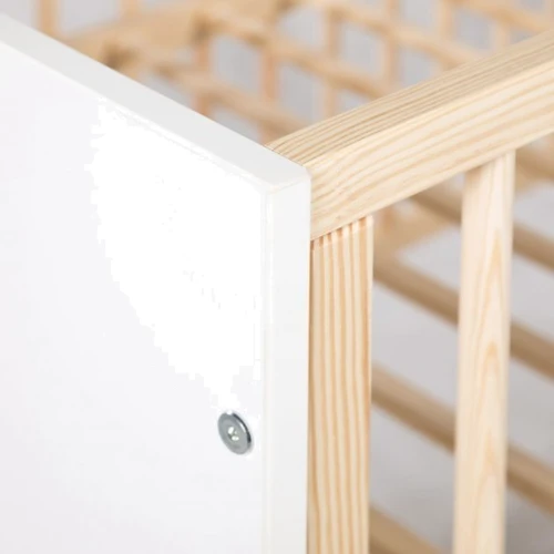 Дитяче ліжечко Klups Willy 120х60 см біле+дерево