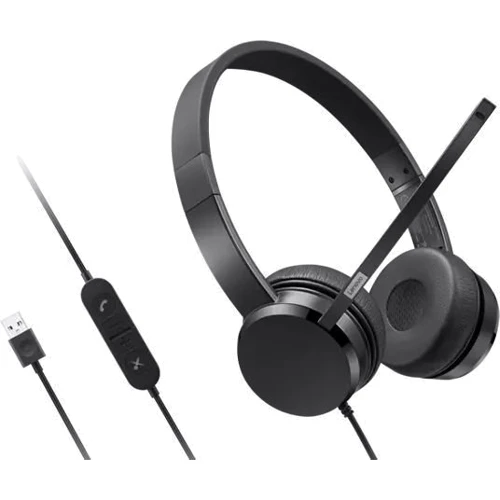 Наушники Lenovo Wired Stereo On-Ear Black (4XD1K18260): Тип крепления оголовные