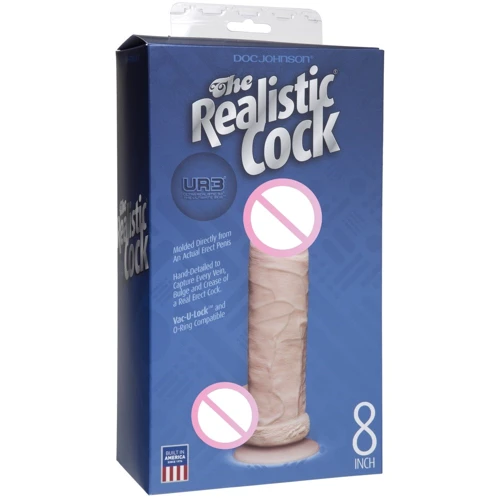 Фаллоимитатор Doc Johnson The Realistic Cock 8 inch White - ULTRASKYN