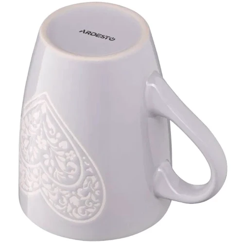 Кухоль Ardesto Heart кераміка сіра 330 мл (AR3467GR)