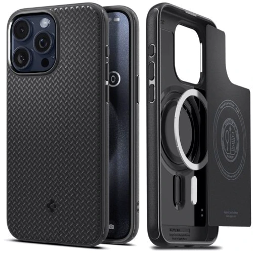 Чехол для iPhone Spigen Mag Armor MagFit Matte Black (ACS06597) for iPhone 15 Pro Max