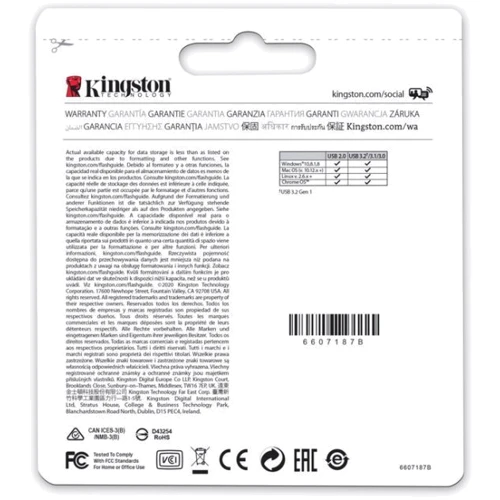 USB-флешка Kingston 128GB DataTraveler Micro Silver USB 3.2 (DTMC3G2/128GB): Стандарт USB USB 3.2