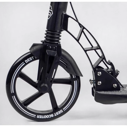 Самокат двоколісний Best Scooter чорний (24215): Матеріал коліс поліуретан