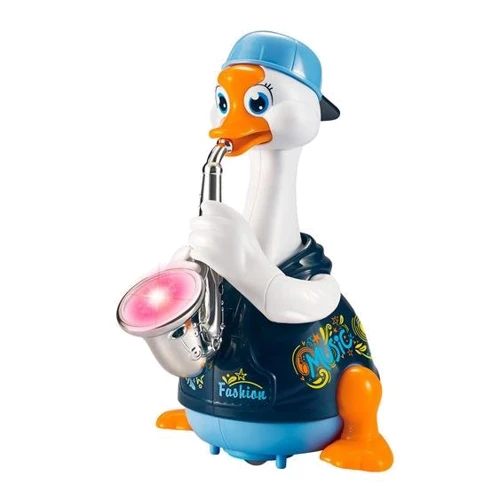 Интерактивная музыкальная игрушка Hola Toys Гусь-саксофонист, синий (6111-blue)