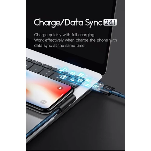 Кабель T-PHOX USB Cable to Lightning Gaming 3A 1m Black (T-L832 Black) фото 9