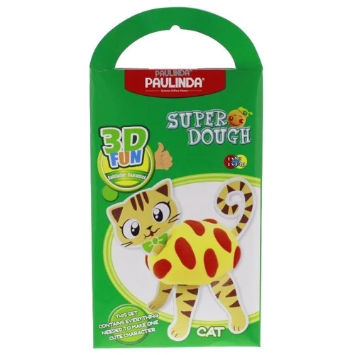 Масса для лепки Paulinda Super Dough 3D FUN Кот