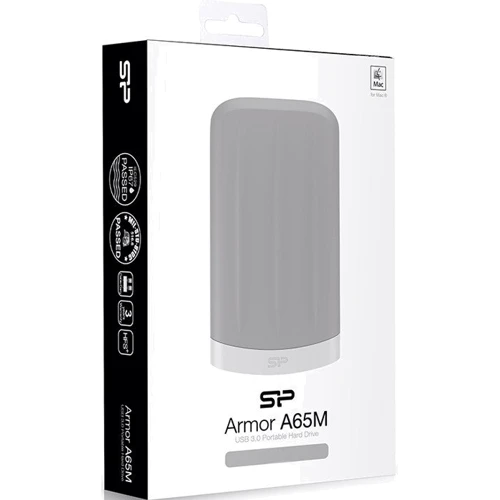 Внешний жесткий диск Silicon Power Armor A65M 1TB USB 3.0 Grey (SP010TBPHD65MS3G): Объем памяти 1 ТБ