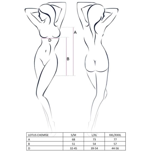 Сексуальный пеньюар Passion LOTUS CHEMISE cream XXL/XXXL