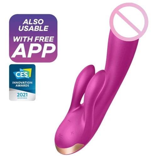 Смарт вибратор кролик с двойным отростком Satisfyer Double Flex Violet: Для кого Для женщин