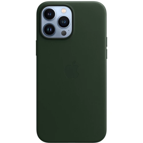 Чехол для iPhone Apple Leather Case with MagSafe Sequoia Green (MM1Q3) for iPhone 13 Pro Max: Тип чехла накладка на заднюю часть