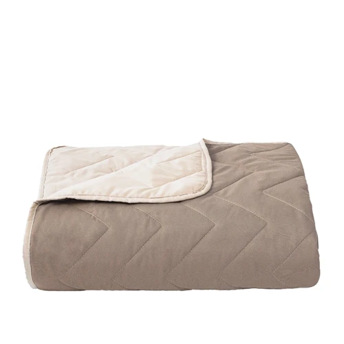 Покривало Sonex Bora Bora двостороннє 220x240 см + наволочка 50x70 см (2 шт.) коричневий/бежевий (SO102397)