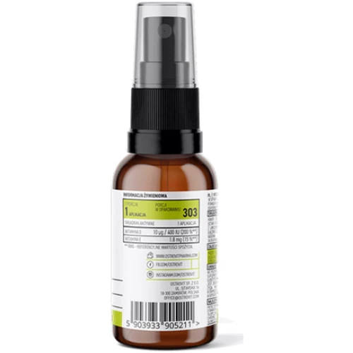 OstroVit Pharma Vitamin D3 400 IU Вітамін D3 Baby 400 МО спрей 30 мл: Тип Витамин D