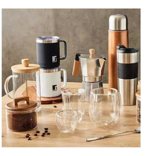 Набор стеклянных чашек Bergner Coffee & tea lovers BG-20115-MM 230 мл 2 шт (00000025108)