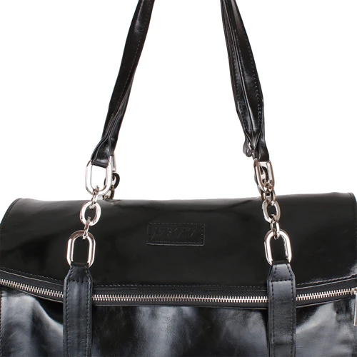 Женская сумка тоут Laskara черная (LK10201-black): Фактура Матовая, Гладкая