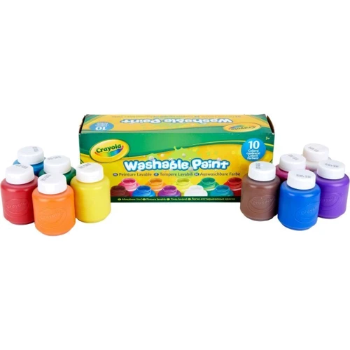 Набор красок CRAYOLA Classic Washable 10 шт (256324.006): Производитель Crayola