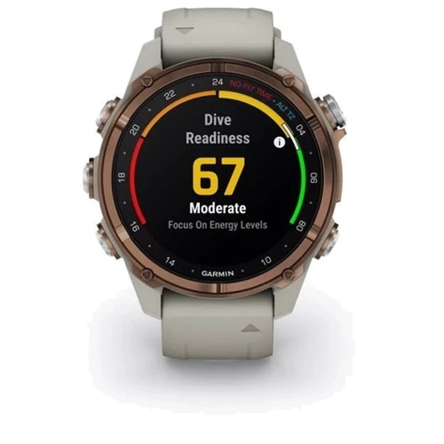 Смарт-часы Garmin Descent Mk3i 43mm Bronze PVD Titanium with French Grey Silicone Band and Descent T2 Transceiver (BNDL-DMK3-43TFDT2): Особенности Водонепроницаемые, Компас, Металлический корпус, С сапфировым стеклом, Бесконтактная оплата