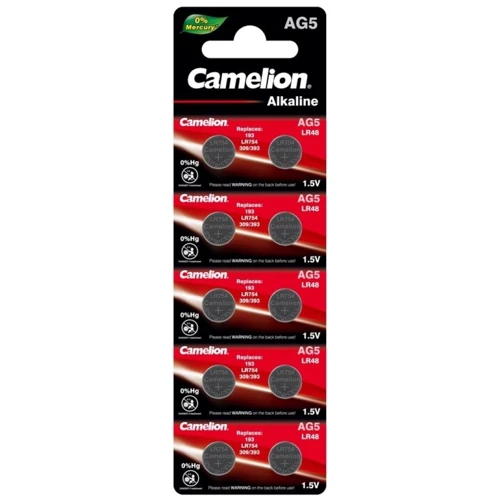Camelion AG5 / LR754 / LR48 / V5GA Alkaline 10шт (AG5-BP10)