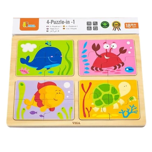 Деревянный пазл Viga Toys Море 4 в 1 (50190): Производитель Viga Toys