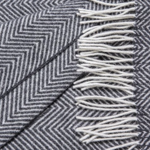 Плед Love You мериносовый Зиг-Заг темно-серый 140x200 см (4241)