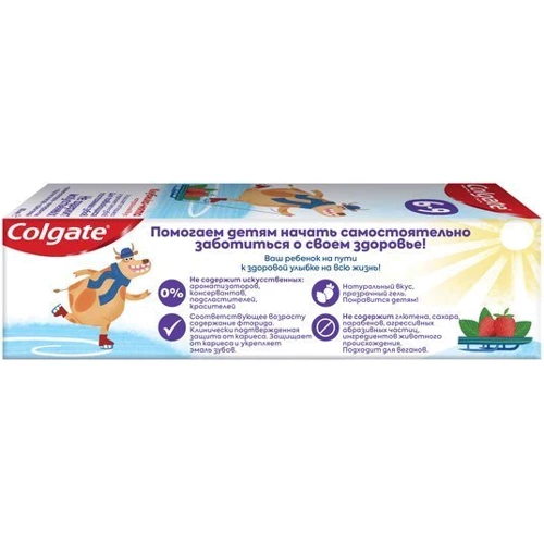 Colgate Зубна паста дитяча з фторидом від 6 до 9 років полуниця-м'ята 60 мл: Кількість в упаковці, шт 1
