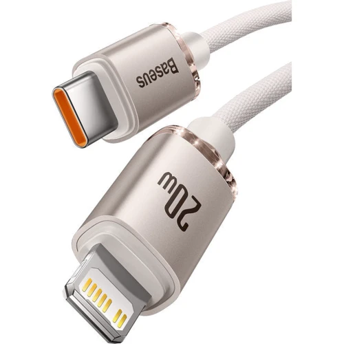 Кабель Baseus Cable USB-C to Lightning Crystal Shine Series 20W 1.2m Pink (CAJY001304): Довжина 1.2 м